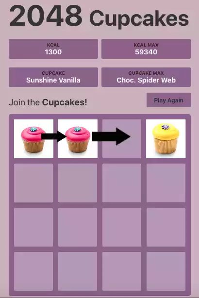 2048 Cupcakes game step 1 copy